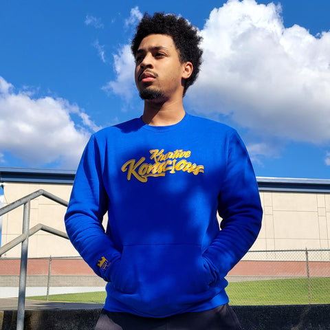 Mariner Blue & Gold Pocket Krewneck