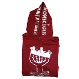 Burgundy and silver hoodie