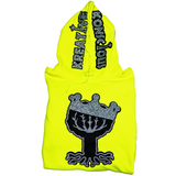 Neon Yellow, Black and Silver Glitter Hoodie