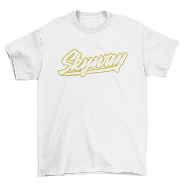 Skyway - White & Gold Unisex Tee
