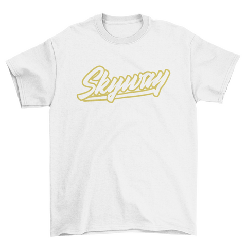 Skyway - White & Gold Unisex Tee